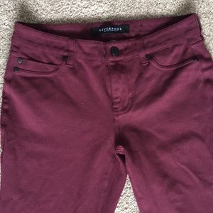Liverpool wine colored skinny jeans